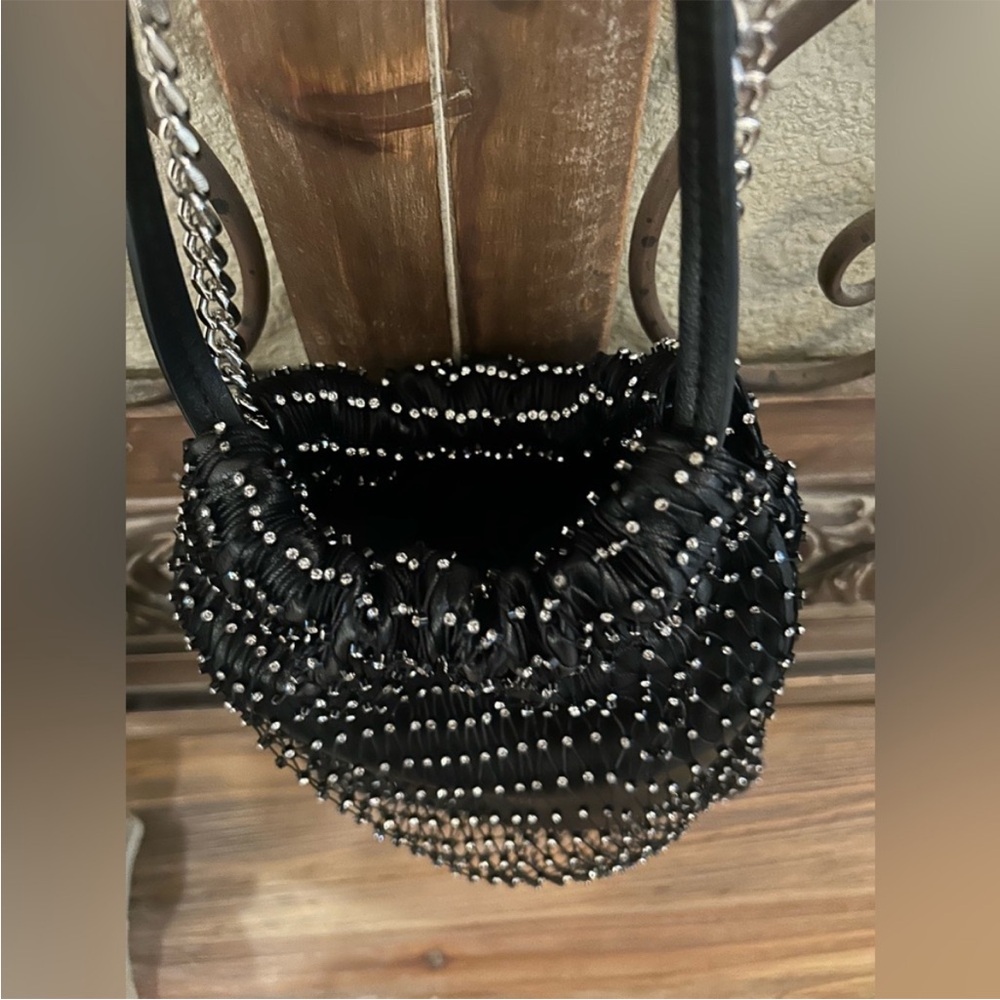 Zara Diamond Beaded Drawstring Bag - Picture 7 of 8